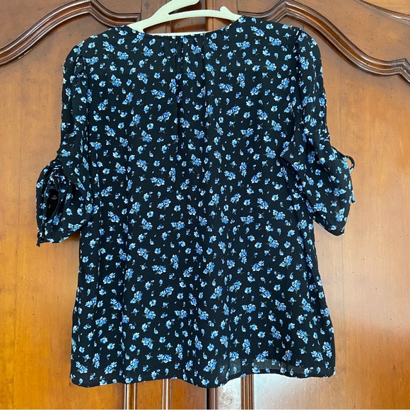 Madewell Silk Cinch-Sleeve Top in Baby's Breath | Size Medium - Picture 5 of 10